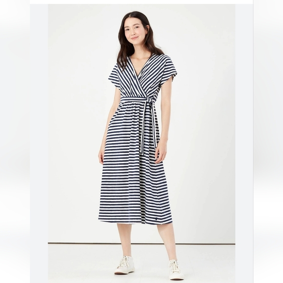 Joules Dresses & Skirts - Joules Riley Striped Wrap Dress, Size 12